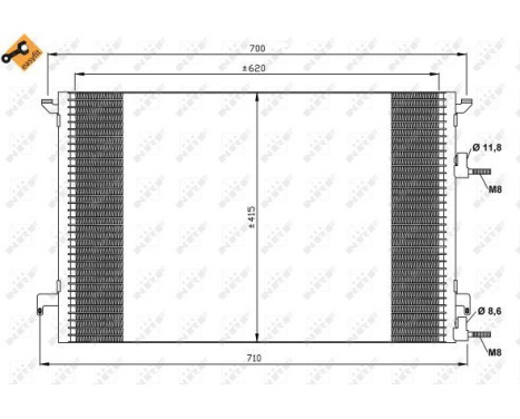 Condenser, air conditioning EASY FIT 35516 NRF, Image 2