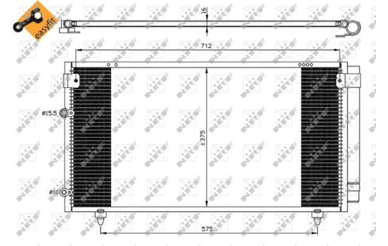 Condenser, air conditioning EASY FIT 35518 NRF, Image 2