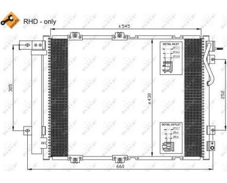 Condenser, air conditioning EASY FIT 35519 NRF, Image 7