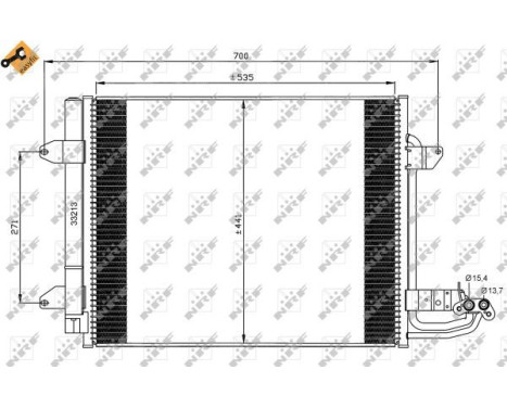 Condenser, air conditioning EASY FIT 35521 NRF, Image 5