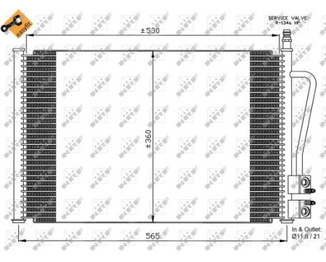 Condenser, air conditioning EASY FIT 35524 NRF, Image 7