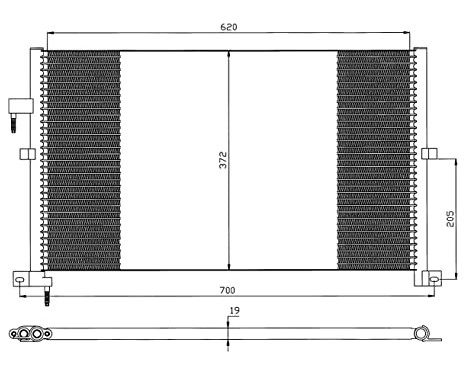 Condenser, air conditioning EASY FIT 35525 NRF, Image 2