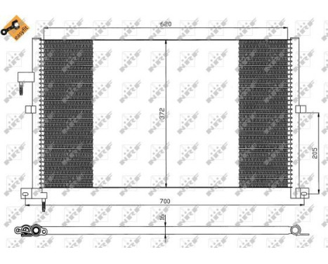 Condenser, air conditioning EASY FIT 35525 NRF, Image 3