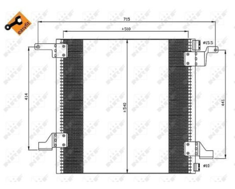 Condenser, air conditioning EASY FIT 35526 NRF, Image 6