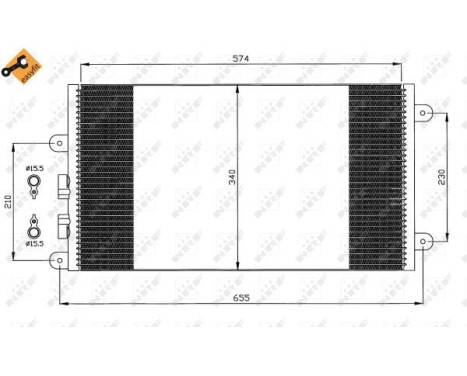 Condenser, air conditioning EASY FIT 35532 NRF, Image 2