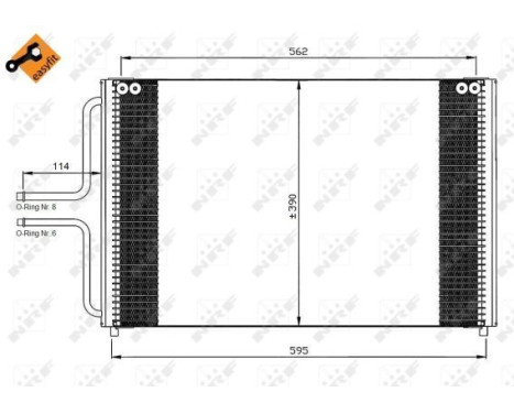 Condenser, air conditioning EASY FIT 35533 NRF, Image 3