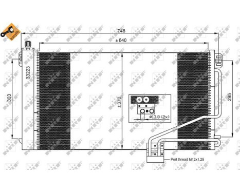 Condenser, air conditioning EASY FIT 35535 NRF, Image 2