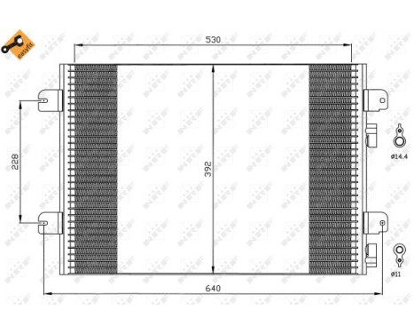 Condenser, air conditioning EASY FIT 35542 NRF, Image 3