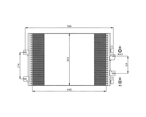Condenser, air conditioning EASY FIT 35543 NRF, Image 7