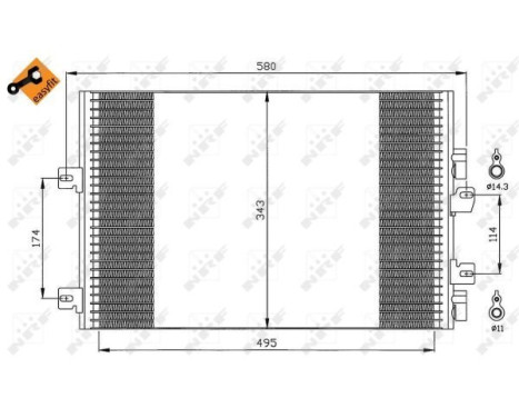 Condenser, air conditioning EASY FIT 35543 NRF, Image 4