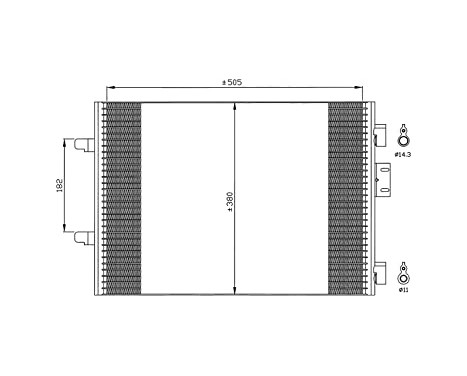 Condenser, air conditioning EASY FIT 35544 NRF, Image 2