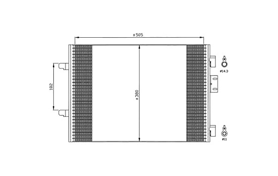Condenser, air conditioning EASY FIT 35544 NRF, Image 2