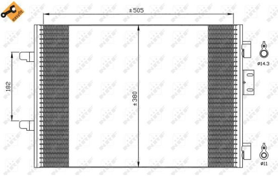 Condenser, air conditioning EASY FIT 35544 NRF, Image 5