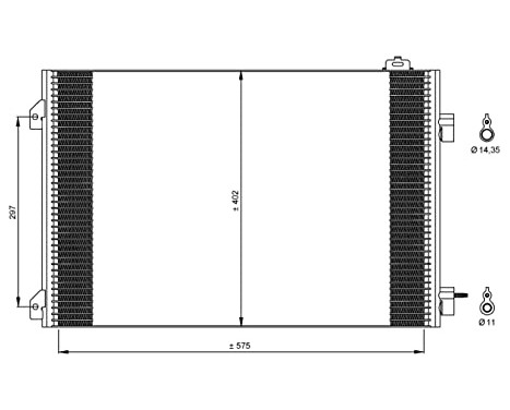 Condenser, air conditioning EASY FIT 35545 NRF, Image 2