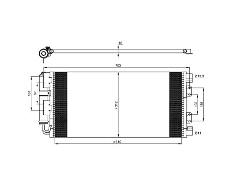 Condenser, air conditioning EASY FIT 35548 NRF