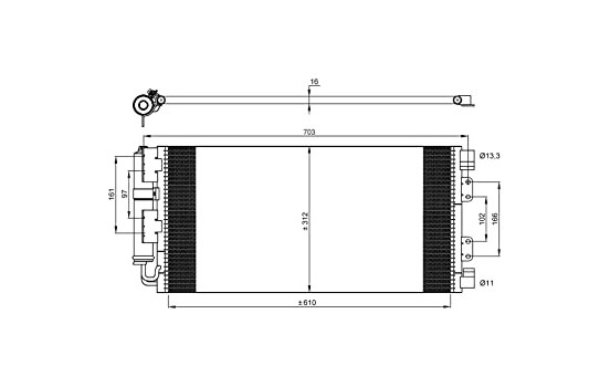 Condenser, air conditioning EASY FIT 35548 NRF, Image 2