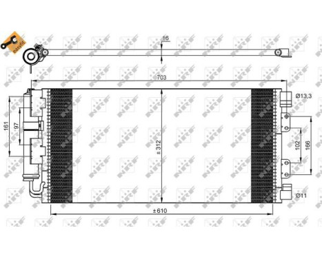 Condenser, air conditioning EASY FIT 35548 NRF, Image 3