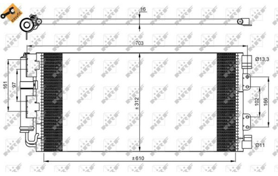 Condenser, air conditioning EASY FIT 35548 NRF, Image 3