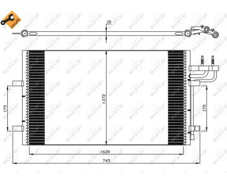 Condenser, air conditioning EASY FIT 35551 NRF, Image 5