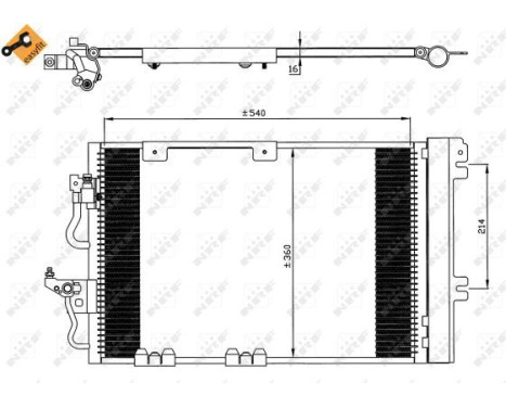 Condenser, air conditioning EASY FIT 35554 NRF, Image 2