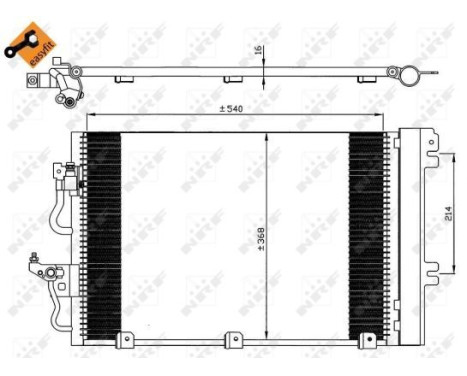 Condenser, air conditioning EASY FIT 35555 NRF, Image 6