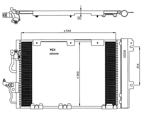Condenser, air conditioning EASY FIT 35556 NRF, Image 6