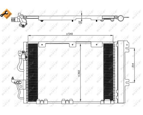 Condenser, air conditioning EASY FIT 35556 NRF, Image 5