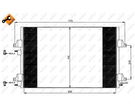 Condenser, air conditioning EASY FIT 35557 NRF, Image 3
