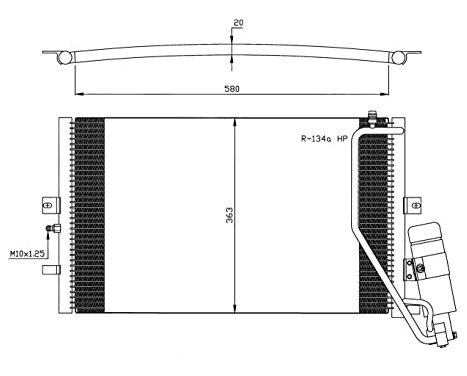 Condenser, air conditioning EASY FIT 35558 NRF