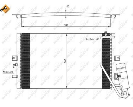 Condenser, air conditioning EASY FIT 35558 NRF, Image 2