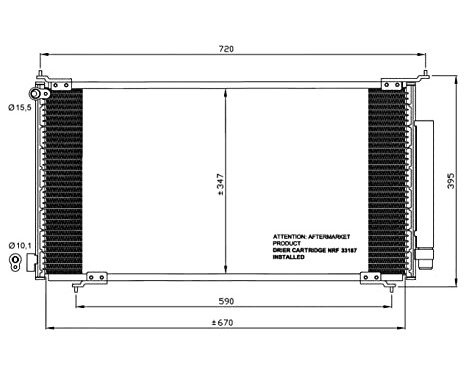 Condenser, air conditioning EASY FIT 35561 NRF