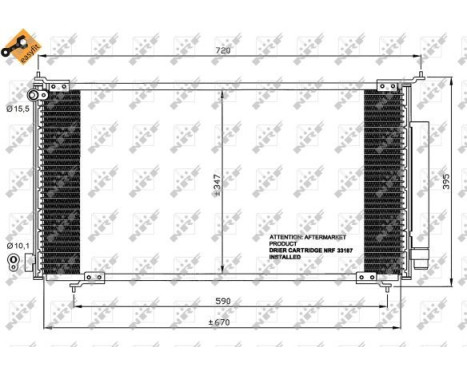 Condenser, air conditioning EASY FIT 35561 NRF, Image 6