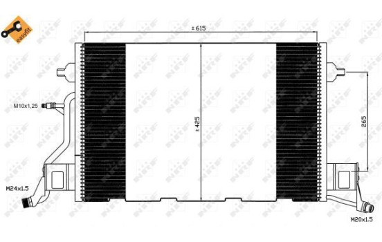 Condenser, air conditioning EASY FIT 35564 NRF, Image 2