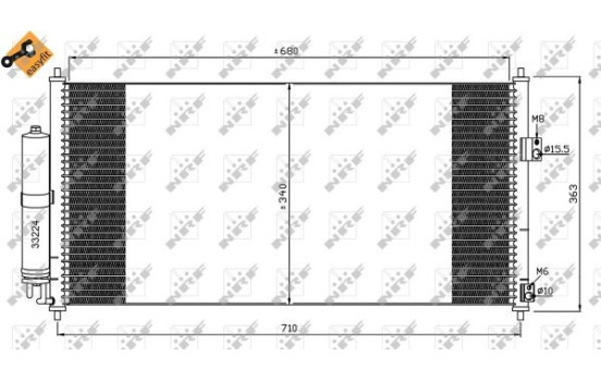 Condenser, air conditioning EASY FIT 35565 NRF, Image 3