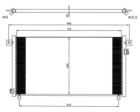 Condenser, air conditioning EASY FIT 35574 NRF, Image 2