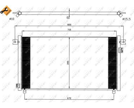 Condenser, air conditioning EASY FIT 35574 NRF