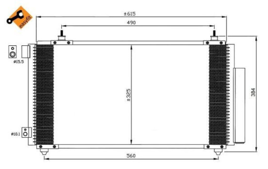 Condenser, air conditioning EASY FIT 35576 NRF, Image 2