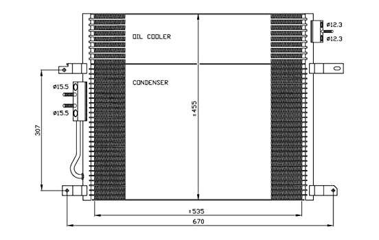 Condenser, air conditioning EASY FIT 35577 NRF, Image 2