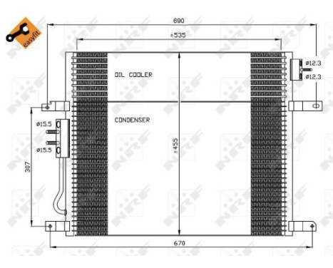 Condenser, air conditioning EASY FIT 35577 NRF, Image 3