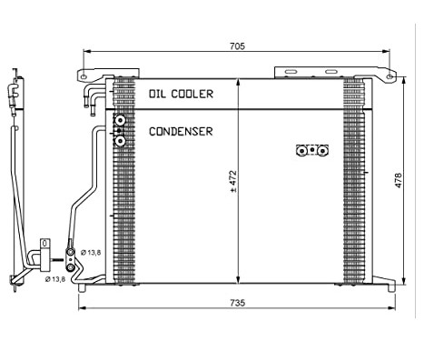 Condenser, air conditioning EASY FIT 35578 NRF, Image 7