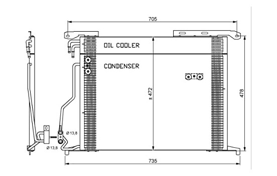 Condenser, air conditioning EASY FIT 35578 NRF, Image 7
