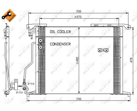 Condenser, air conditioning EASY FIT 35578 NRF, Image 5