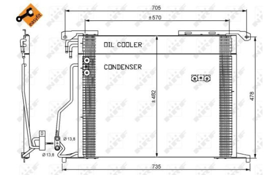 Condenser, air conditioning EASY FIT 35578 NRF, Image 5
