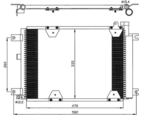Condenser, air conditioning EASY FIT 35580 NRF, Image 7