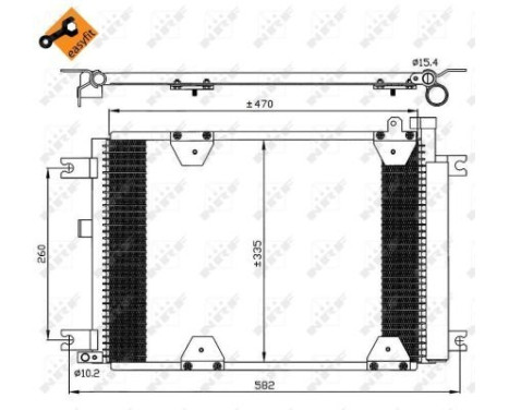 Condenser, air conditioning EASY FIT 35580 NRF, Image 6