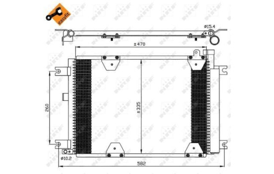 Condenser, air conditioning EASY FIT 35580 NRF, Image 6