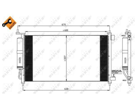 Condenser, air conditioning EASY FIT 35583 NRF, Image 5