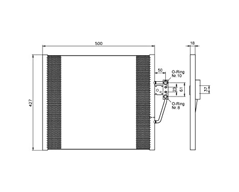 Condenser, air conditioning EASY FIT 35585 NRF