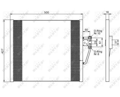 Condenser, air conditioning EASY FIT 35585 NRF, Image 2