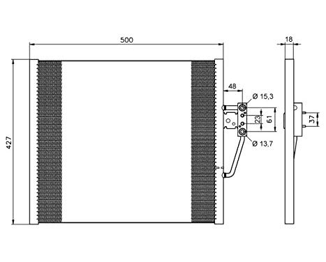 Condenser, air conditioning EASY FIT 35587 NRF, Image 2